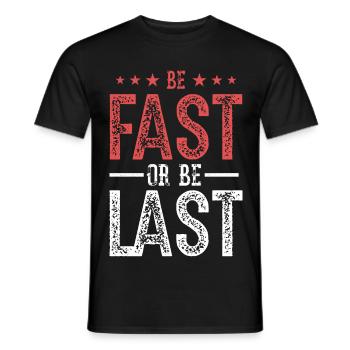Fast Car Quote Drag Racing Gift for Race Lover Fan - Men's T-Shirt - black - Front - AI Model Male 178 light (178cm)
