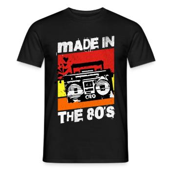 Musique rétro Made In The 80s - T-shirt homme - noir - Devant - AI Model Male 178 light (178cm)