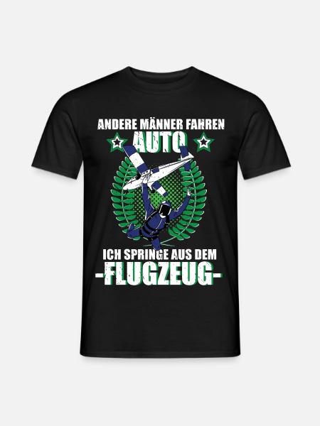 Fallschirmspringen Fallschirm Tandemsprung Spruch - Männer T-Shirt - Schwarz