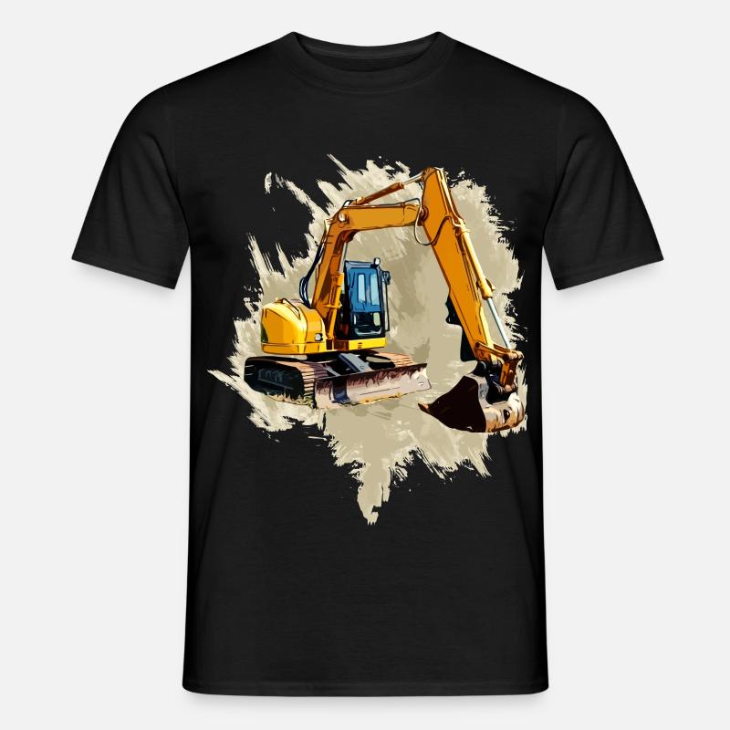 Schaufel-Bagger - Männer T-Shirt - Schwarz