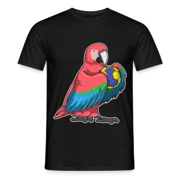 Parrot Handball Player Handball - Men's T-Shirt - black - Front - AI Model Male 178 light (178cm)
