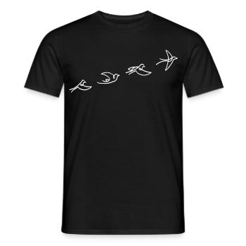 Der Flug des weißen Vogels - Männer T-Shirt - Schwarz - Vorne - AI Model Male 178 light (178cm)