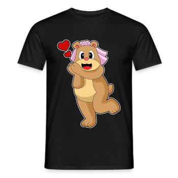 Mariage Bear Bride Veil - T-shirt homme - noir - Devant - AI Model Male 178 light (178cm)