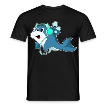 Musique casque Delfin - T-shirt homme - noir - Devant - AI Model Male 178 light (178cm)