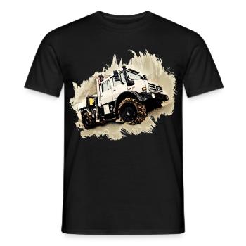 Camion Unimog - T-shirt homme - noir - Devant - AI Model Male 178 light (178cm)