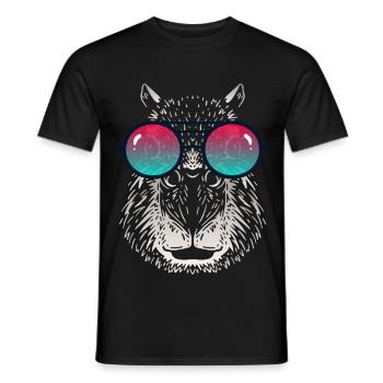 Capybara cool avec des lunettes de soleil - T-shirt homme - noir - Devant - AI Model Male 178 light (178cm)