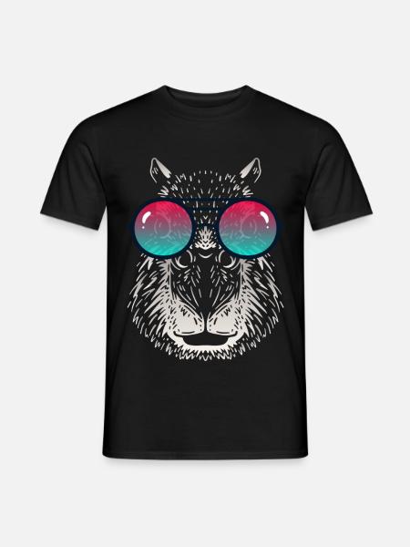 Cool Capybara with Sunglasses - Men's T-Shirt - black