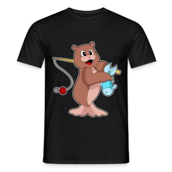 Pêche au poisson pêcheur des phoques - T-shirt homme - noir - Devant - AI Model Male 178 light (178cm)