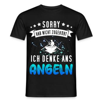 Lustiges Angler Design - Funny Fischer Motiv - Männer T-Shirt - Schwarz - Vorne - AI Model Male 178 light (178cm)