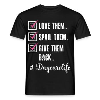 Love Daycare Provider Childcare Teacher - Men's T-Shirt - black - Front - AI Model Male 178 light (178cm)