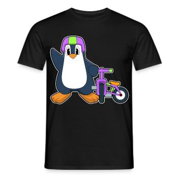 Vélo Pingouin - T-shirt homme - noir - Devant - AI Model Male 178 light (178cm)