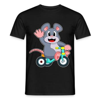 Rat Bicycle - Men's T-Shirt - black - Front - AI Model Male 178 light (178cm)