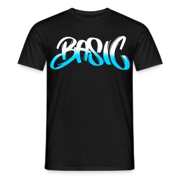 BASIC Graffiti Gradient - Männer T-Shirt - Schwarz - Vorne - AI Model Male 178 light (178cm)