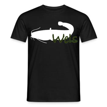 Wels - Männer T-Shirt - Schwarz - Vorne - AI Model Male 178 light (178cm)
