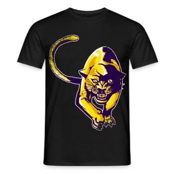 Golden Panther - Men's T-Shirt - black - Front - AI Model Male 178 light (178cm)