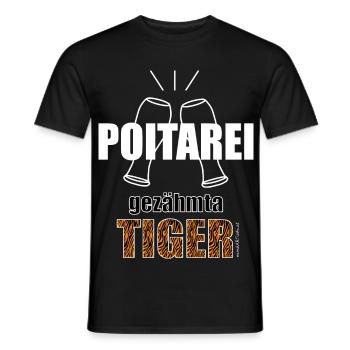 Poitarei gezähmta Tiger - Polterei gezähmter Tiger - Männer T-Shirt - Schwarz - Vorne - AI Model Male 178 light (178cm)