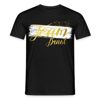Team Braut JGA Gold Cocktail Design - Männer T-Shirt - Schwarz - Vorne - AI Model Male 178 light (178cm)