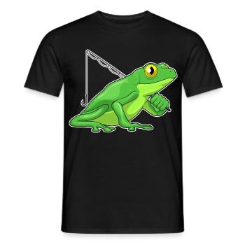 Canne à pêche Pêcheur Pêcheur Grenouille Canne à pêche - T-shirt homme - noir - Devant - AI Model Male 178 light (178cm)