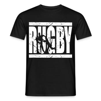 Rugby is Life - Men's T-Shirt - black - Front - AI Model Male 178 light (178cm)