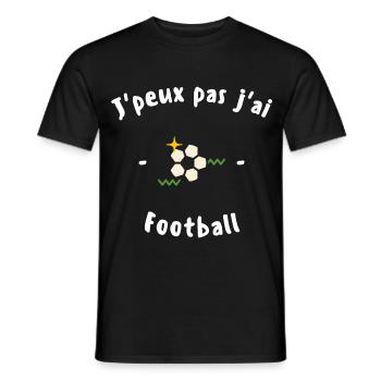 J peux pas j ai Football - T-shirt homme - noir - Devant - AI Model Male 178 light (178cm)