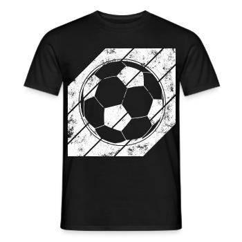 Football Sketch - Men's T-Shirt - black - Front - AI Model Male 178 light (178cm)