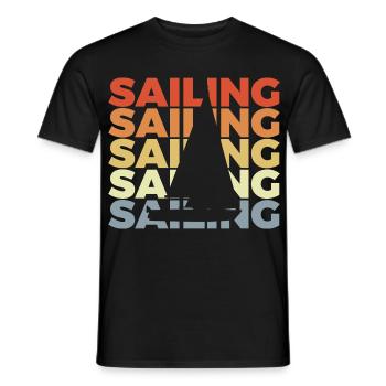 Vintage Sailing - Men's T-Shirt - black - Front - AI Model Male 178 light (178cm)