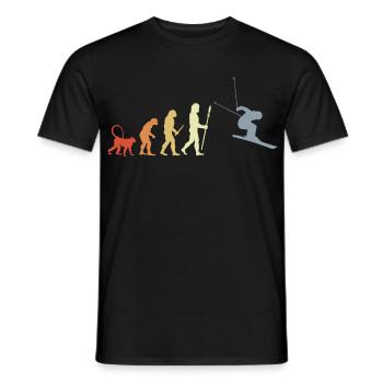 Développement d’un skieur - T-shirt homme - noir - Devant - AI Model Male 178 light (178cm)