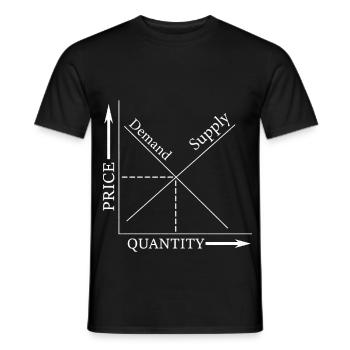 Économie des investisseurs capitalistes conservateurs - T-shirt homme - noir - Devant - AI Model Male 178 light (178cm)