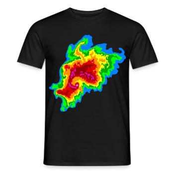 Joplin , Tornado, Radar, Stormchaser - Men's T-Shirt - black - Front - AI Model Male 178 light (178cm)