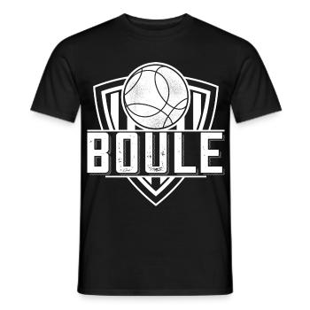 Boule boule boules pour bouler pétanque - T-shirt homme - noir - Devant - AI Model Male 178 light (178cm)