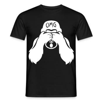 Witziger Gorilla OMG Affe - Männer T-Shirt - Schwarz - Vorne - AI Model Male 178 light (178cm)