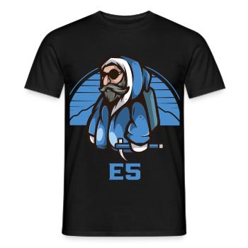 Alpenüberquerung E5 Alpenüberquerer - Männer T-Shirt - Schwarz - Vorne - AI Model Male 178 light (178cm)