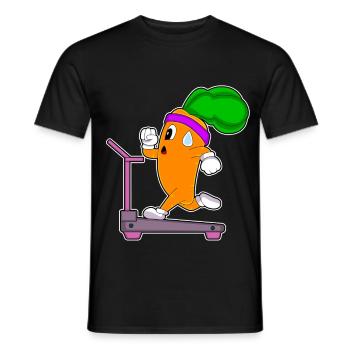 Karotte Workout Laufband Fitness - Männer T-Shirt - Schwarz - Vorne - AI Model Male 178 light (178cm)