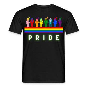 Pride Regenbogen LGBTQ Vielfalt Design - Männer T-Shirt - Schwarz - Vorne - AI Model Male 178 light (178cm)