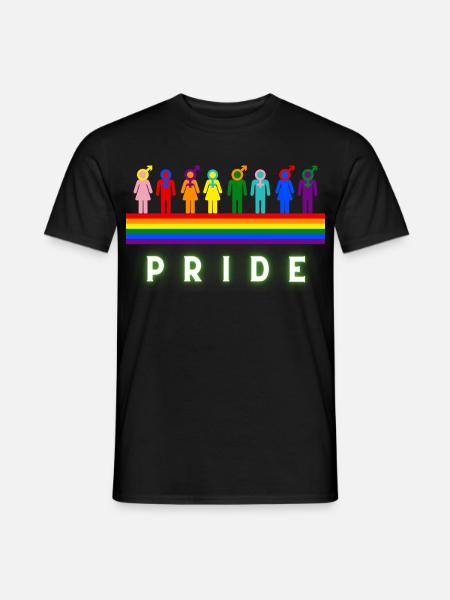 Pride Rainbow LGBTQ Diversity Design - Men's T-Shirt - black
