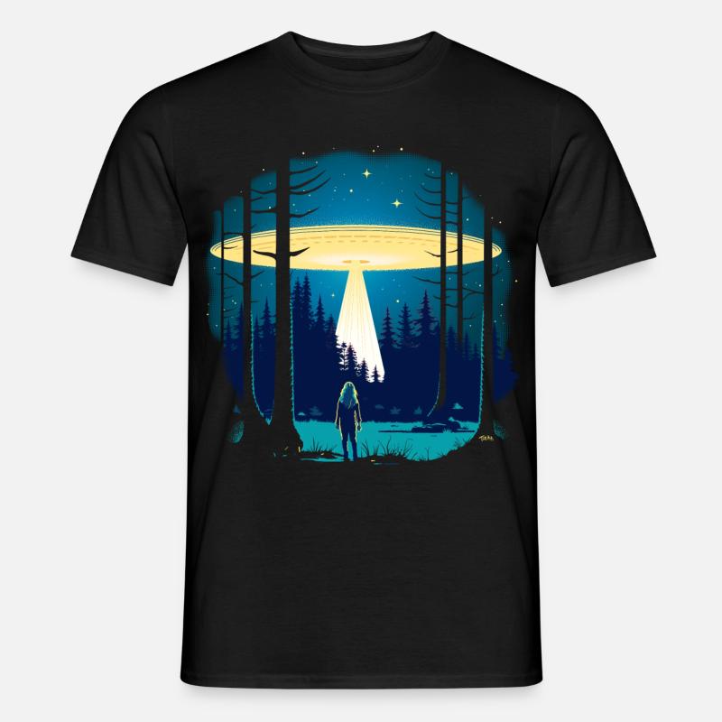 Fliegende Untertasse - Männer T-Shirt - Schwarz
