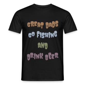 Fishing Daddy Father's Day Gift - Men's T-Shirt - black - Front - AI Model Male 178 light (178cm)