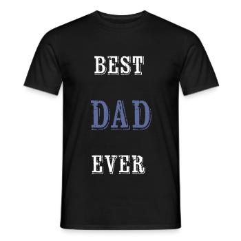 Best father ever - Men's T-Shirt - black - Front - AI Model Male 178 light (178cm)