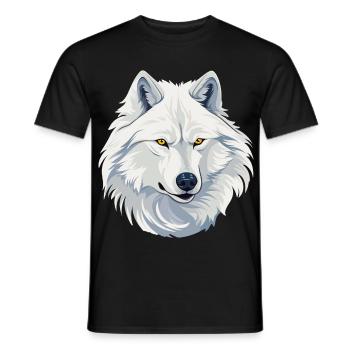 Loup Blanc - T-shirt homme - noir - Devant - AI Model Male 178 light (178cm)