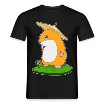 Hamster Umbrella - Men's T-Shirt - black - Front - AI Model Male 178 light (178cm)