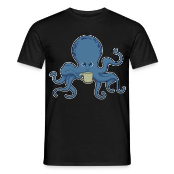Chope pieuvre - T-shirt homme - noir - Devant - AI Model Male 178 light (178cm)