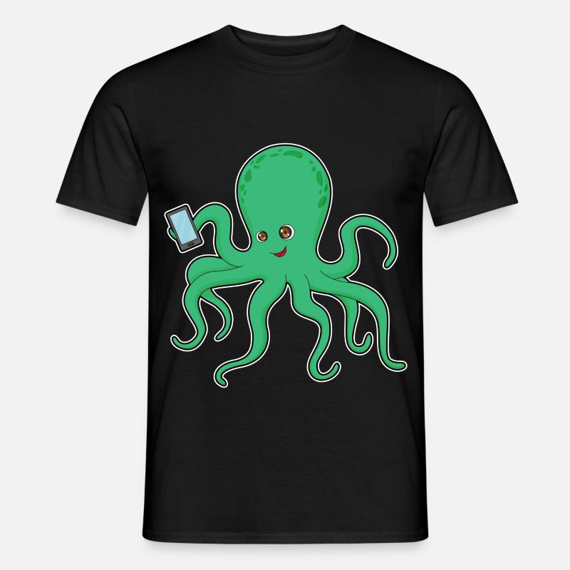 Octopus Mobile - T-shirt homme - noir