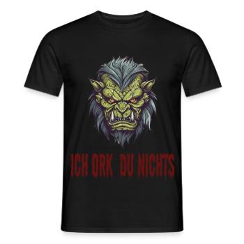 Ork Design - Männer T-Shirt - Schwarz - Vorne - AI Model Male 178 light (178cm)