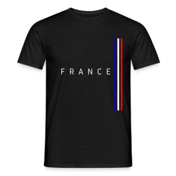 Flagge von Frankreich minimalistisches Design - Männer T-Shirt - Schwarz - Vorne - AI Model Male 178 light (178cm)