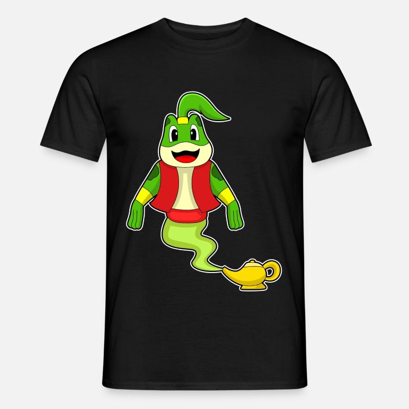 Frosch Flaschengeist - Männer T-Shirt - Schwarz