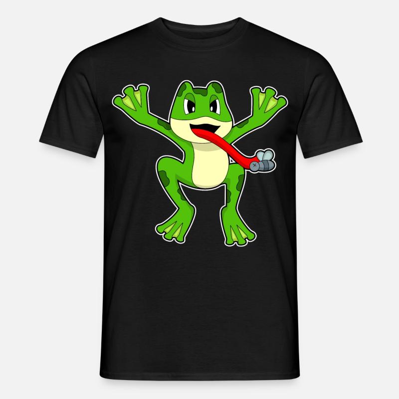 Frosch Fliege - Männer T-Shirt - Schwarz
