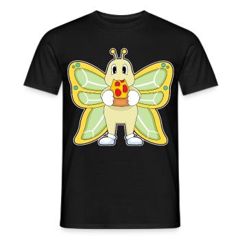 Butterfly Pizza - Men's T-Shirt - black - Front - AI Model Male 178 light (178cm)