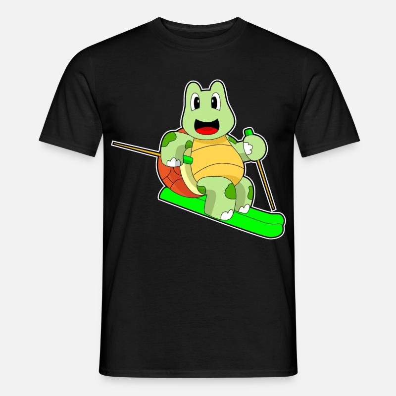 Turtle Skier Ski - T-shirt homme - noir