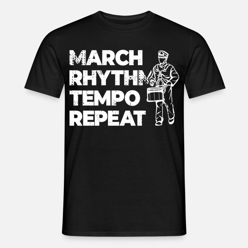 March Rhythm Tempo Repeat - Männer T-Shirt - Schwarz