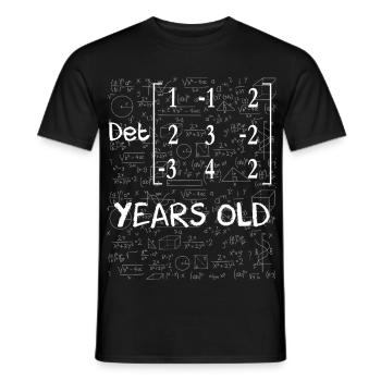 46. Geburtstag 46 Jahre Matrixdeterminante - Männer T-Shirt - Schwarz - Vorne - AI Model Male 178 light (178cm)